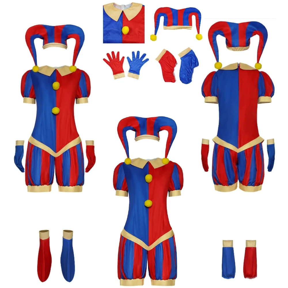 Halloween The Amazing Digital Circus Cosplay Hat Gloves Pomni Clown Costume Style Full Outfit Carnival Party Role Play Wear
Halloween The Amazing Digital Circus Cosplay Hat Gloves Pomni Clown Costume Style Full Outfit Carnival Party Role Play Wear