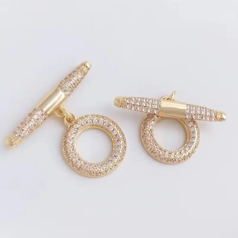 14K Genuine Gold Micro Inlaid with Zircon OT Buckle, High-end Circular Buckle, DIY Pearl Necklace Accessory Connection Buckle
14K Genuine Gold Micro Inlaid with Zircon OT Buckle, High-end Circular Buckle, DIY Pearl Necklace Accessory Connection Buckle