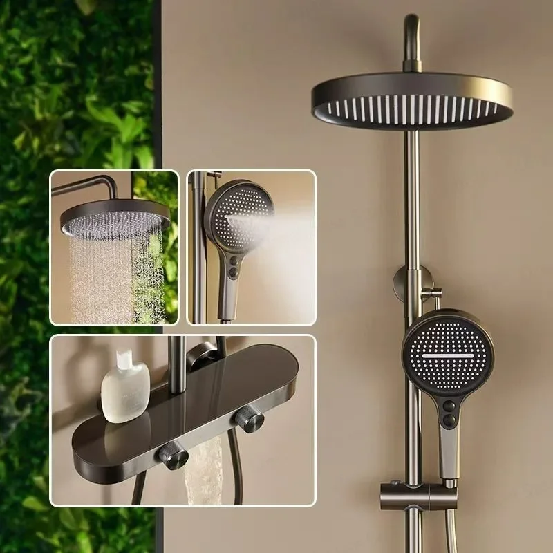 Luxury Bathroom Shower Set Hot Cold Mixer Bath Faucet round SPA Rainfall Shower Tap with Wall Mount for Bathtub
Luxury Bathroom Shower Set Hot Cold Mixer Bath Faucet round SPA Rainfall Shower Tap with Wall Mount for Bathtub