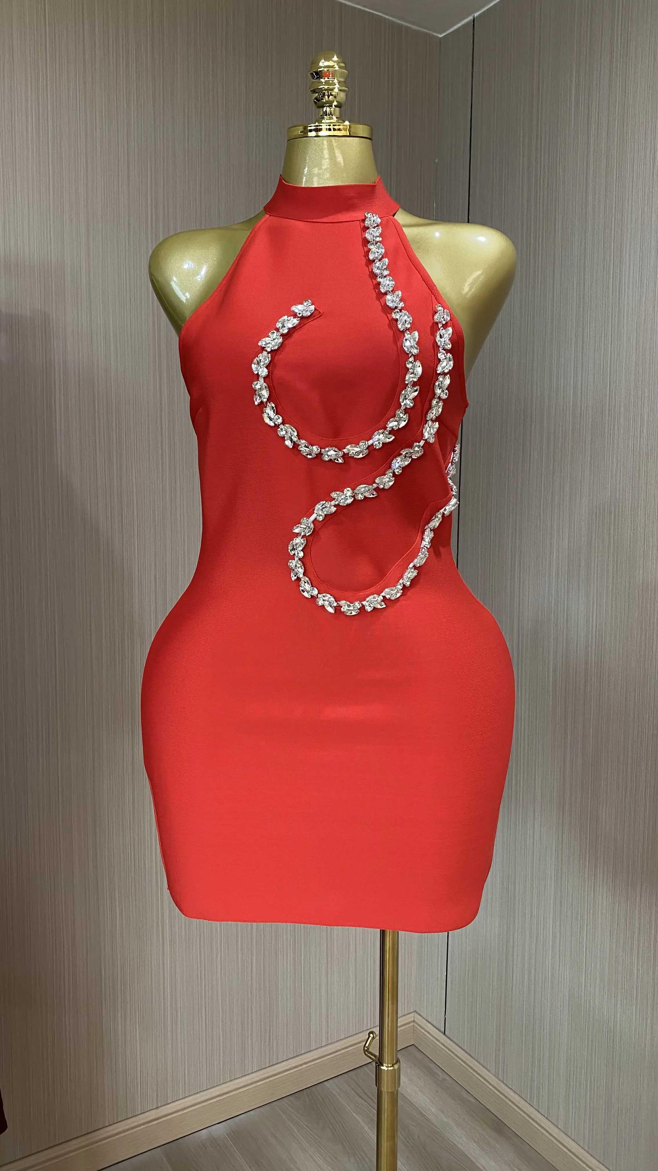 High-quality fashion diamond chain sleeveless bodycon mini dress party evening bandage elegant party dress-GZXX778
High-quality fashion diamond chain sleeveless bodycon mini dress party evening bandage elegant party dress-GZXX778