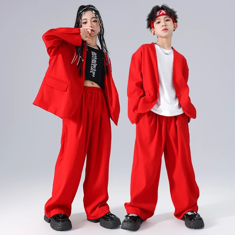 2024 Modern Jazz Dance Costumes For Girls Breaking Red Suit Street Dance Wear Boys Hip Hop Dance Performance Clothes DQS17756
2024 Modern Jazz Dance Costumes For Girls Breaking Red Suit Street Dance Wear Boys Hip Hop Dance Performance Clothes DQS17756