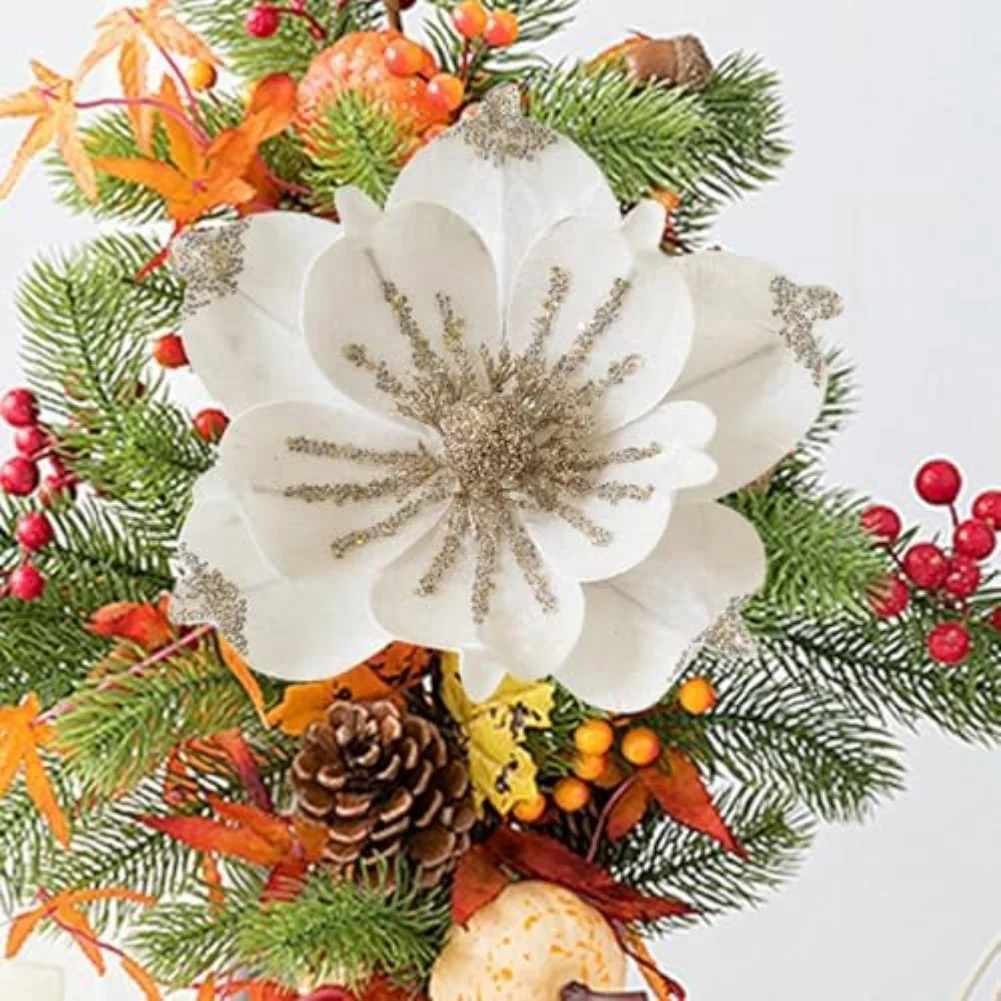 Artificial Magnolia Flower Picks for Christmas Tree Decoration Fabric Magnolia 24 by 17 Centimeters Holiday Floral Display
Artificial Magnolia Flower Picks for Christmas Tree Decoration Fabric Magnolia 24 by 17 Centimeters Holiday Floral Display