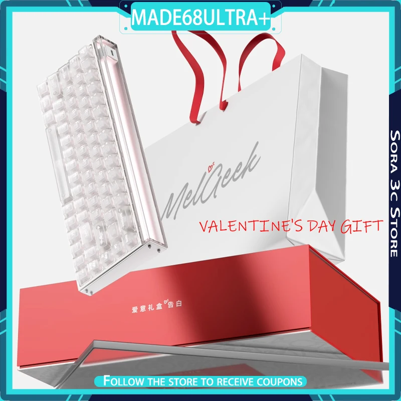 MELGEEK MADE68Ultra+ Hall Effect Keyboard Love Theme Gift Box Advanced Fog Transparent Design Valentine's Day Gift
MELGEEK MADE68Ultra+ Hall Effect Keyboard Love Theme Gift Box Advanced Fog Transparent Design Valentine's Day Gift