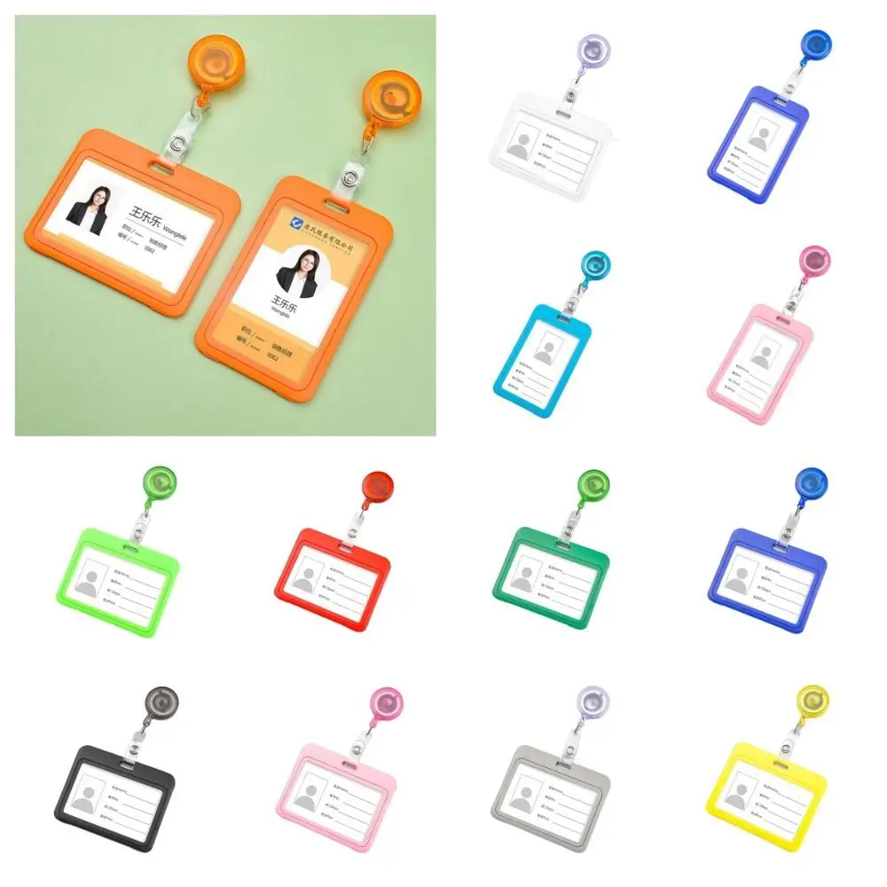 Plastic Retractable Card cover Solid ID Card Holder Card Cover Sleeve with Clip Multicolor Badge Holder Bus Card Cover Case
Plastic Retractable Card cover Solid ID Card Holder Card Cover Sleeve with Clip Multicolor Badge Holder Bus Card Cover Case