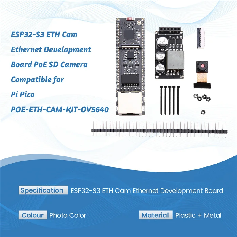 Summer Sale ESP32-S3 ETH Cam Ethernet Development Board Poe SD Camera Compatible For Raspberry Pi Pico POE-ETH-CAM-KIT-OV5640
Summer Sale ESP32-S3 ETH Cam Ethernet Development Board Poe SD Camera Compatible For Raspberry Pi Pico POE-ETH-CAM-KIT-OV5640
