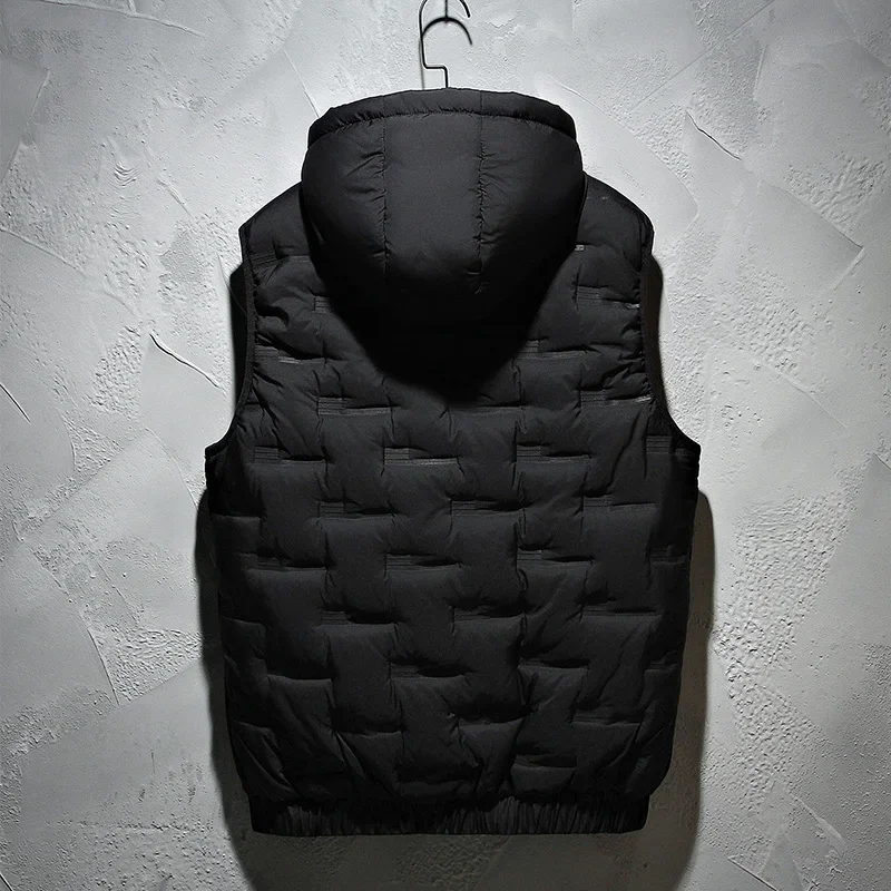 Men's Vest Winter Hooded Vest Men Pleated Solid Padded Thicken Parkas 8XLWindproof Warm Sleeveless Jacket Homme Trend Waistcoat
Men's Vest Winter Hooded Vest Men Pleated Solid Padded Thicken Parkas 8XLWindproof Warm Sleeveless Jacket Homme Trend Waistcoat