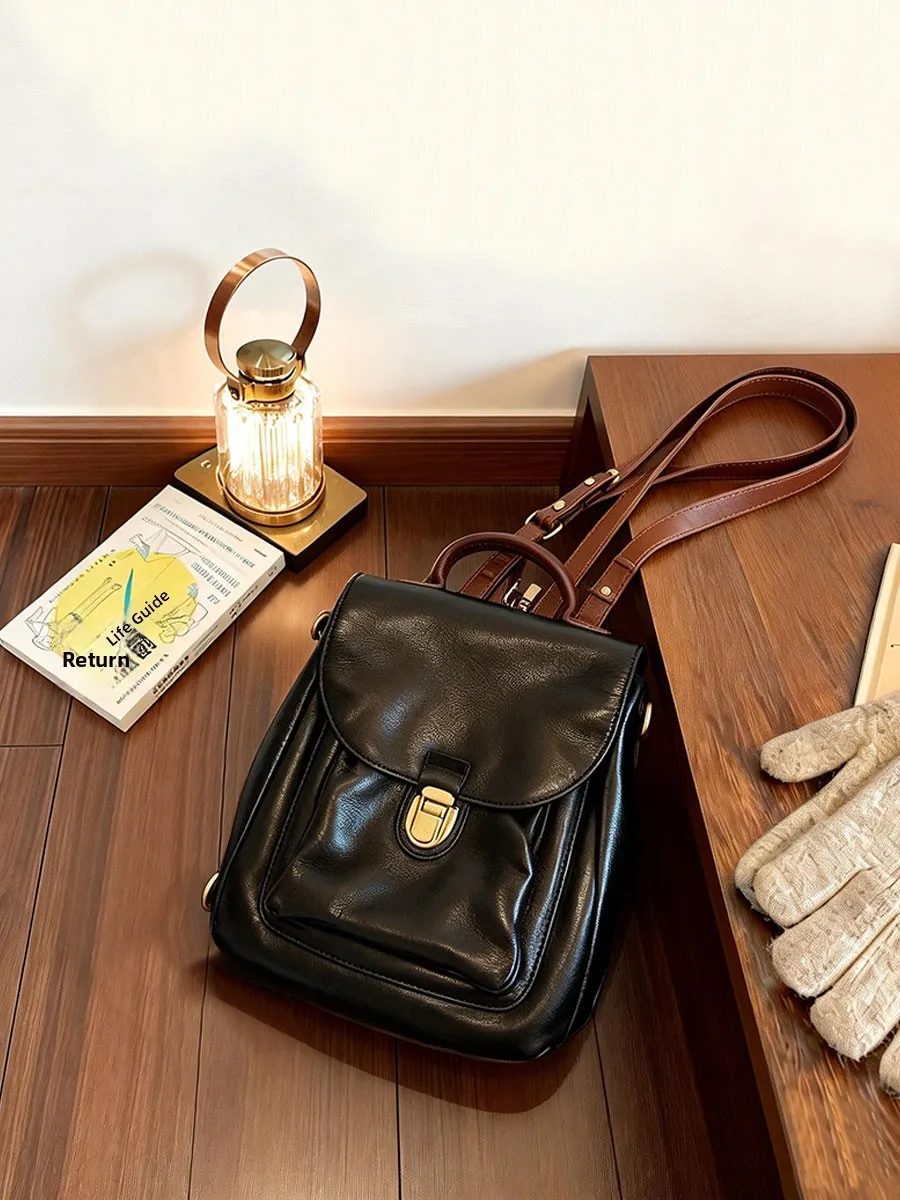 Black Commuter Retro Double Shoulder Ladies Bag 2026 New Luxury Small High-End Handbag Backpack Bookbag Spring for Women
Black Commuter Retro Double Shoulder Ladies Bag 2026 New Luxury Small High-End Handbag Backpack Bookbag Spring for Women