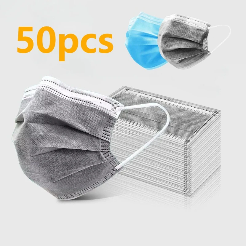 50pcs Safety Masks Disposable Face Mask Dust Mask Security Protection Masks Respirator Health Activated Carbon Protective Mask
50pcs Safety Masks Disposable Face Mask Dust Mask Security Protection Masks Respirator Health Activated Carbon Protective Mask
