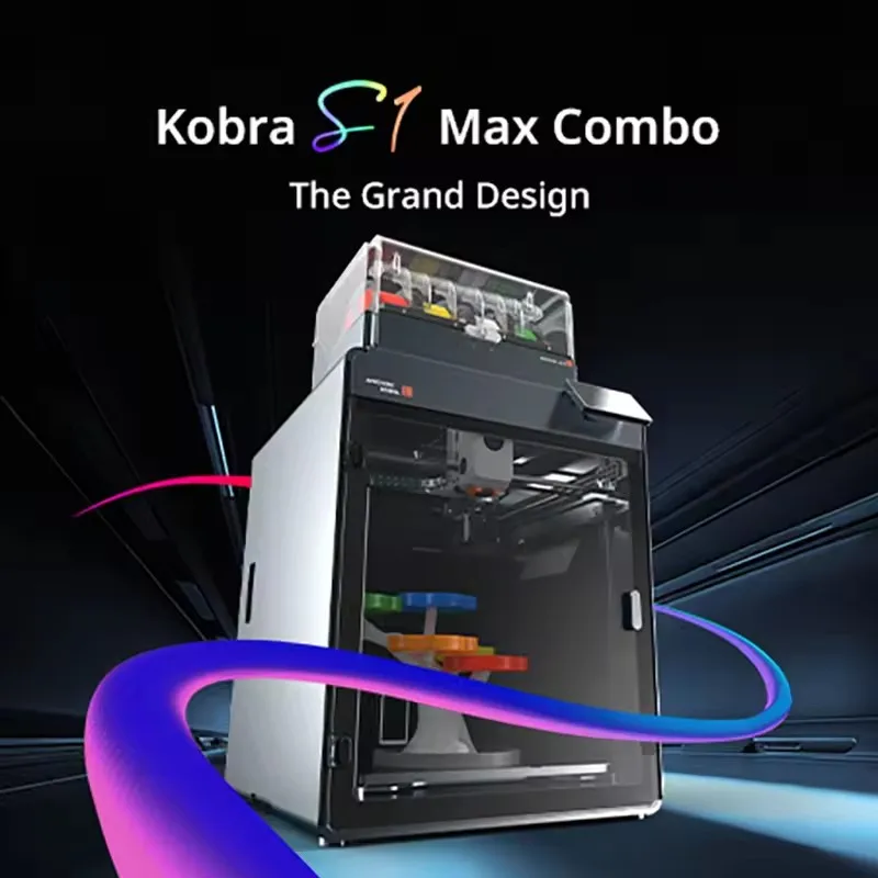 Anycubic Kobra S1 Max Combo Multicolor 3D Printer Max 600mm/s Fast Speed with 350℃ Hotend Hardened Steel Nozzle 350×350×35mm
Anycubic Kobra S1 Max Combo Multicolor 3D Printer Max 600mm/s Fast Speed with 350℃ Hotend Hardened Steel Nozzle 350×350×35mm