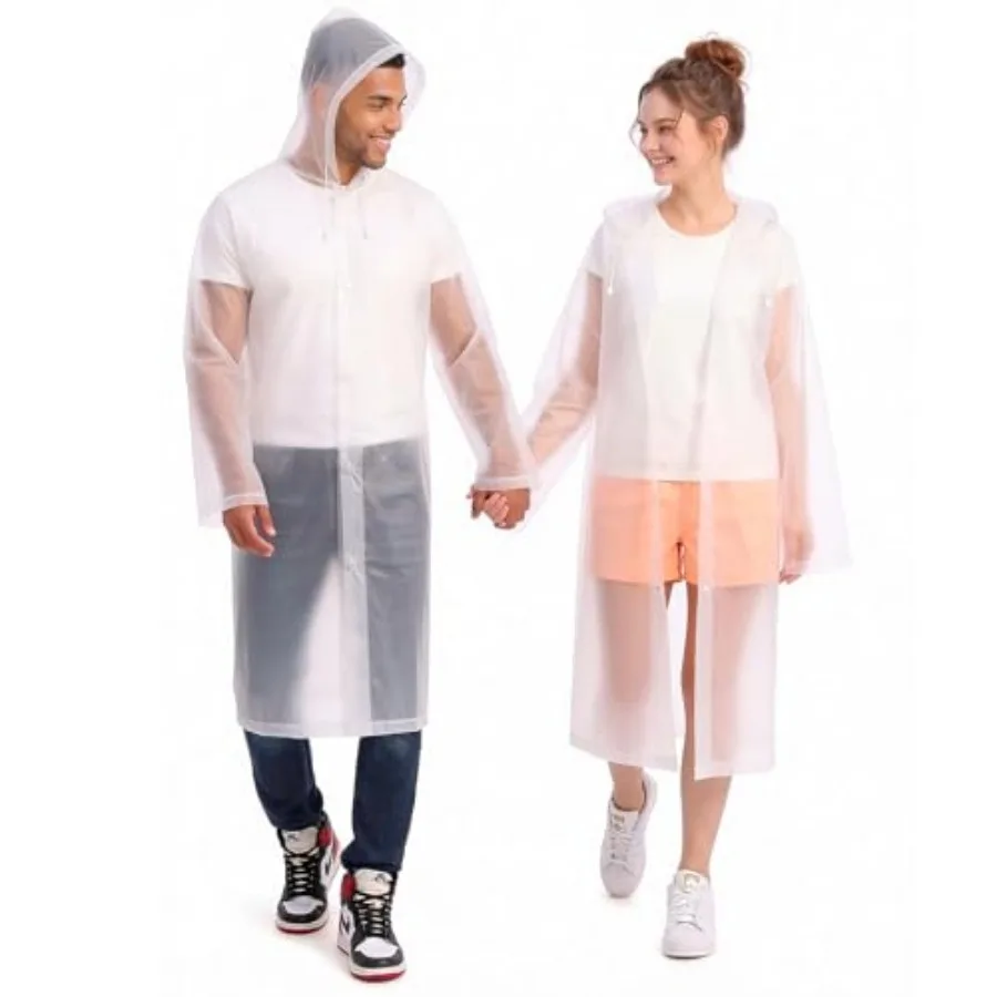 Rain Coats 2 Pack - Waterproof Reusable Rain Ponchos with Hood and Snap Buttons - Lightweight, Durable - Raincoat for Men and W
Rain Coats 2 Pack - Waterproof Reusable Rain Ponchos with Hood and Snap Buttons - Lightweight, Durable - Raincoat for Men and W