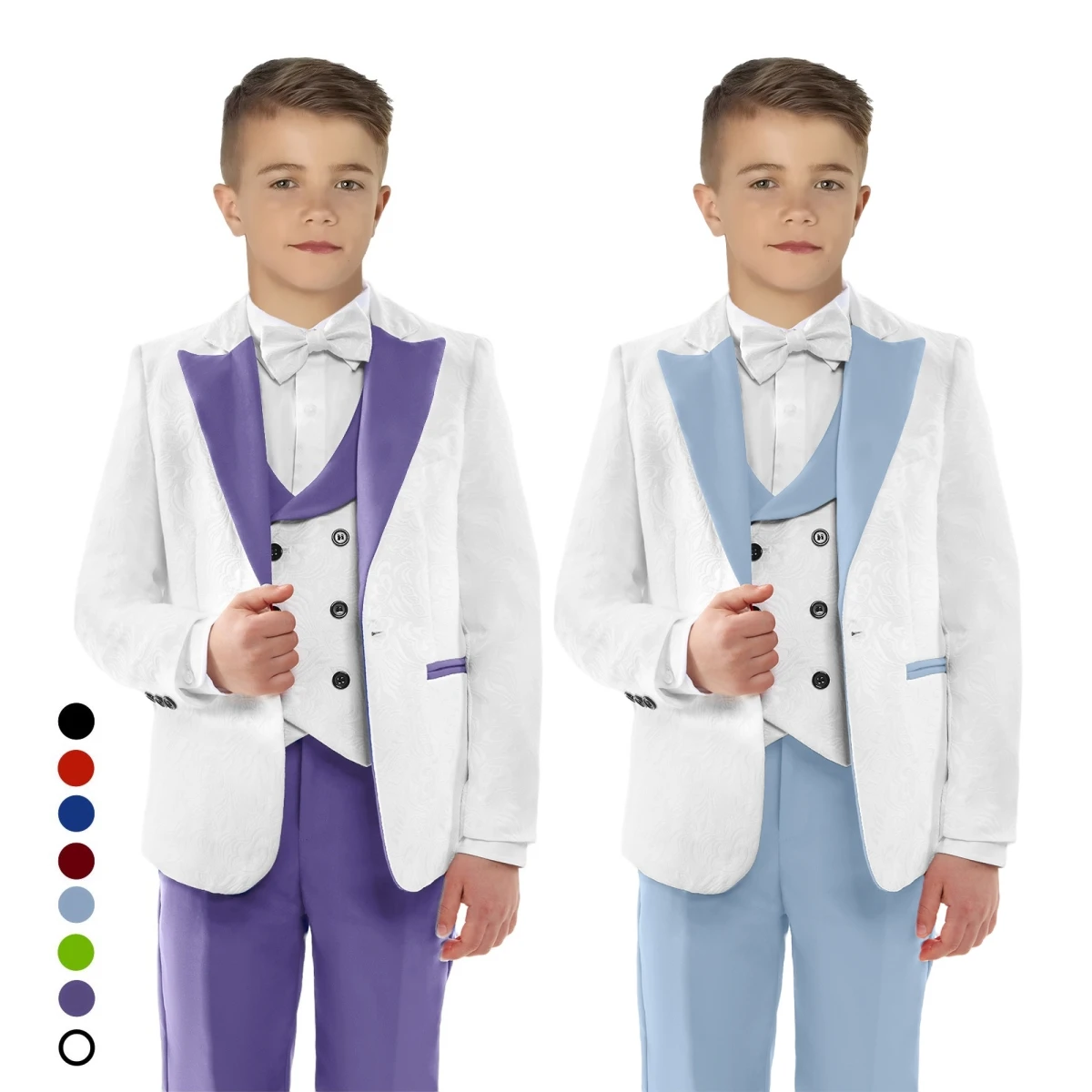 Boys Suit Set with Bowtie - Wedding Suit for Ring Bearer - Paisley Slim Fitting Tuxedo Pants - Children Graduation Dresswear
Boys Suit Set with Bowtie - Wedding Suit for Ring Bearer - Paisley Slim Fitting Tuxedo Pants - Children Graduation Dresswear
