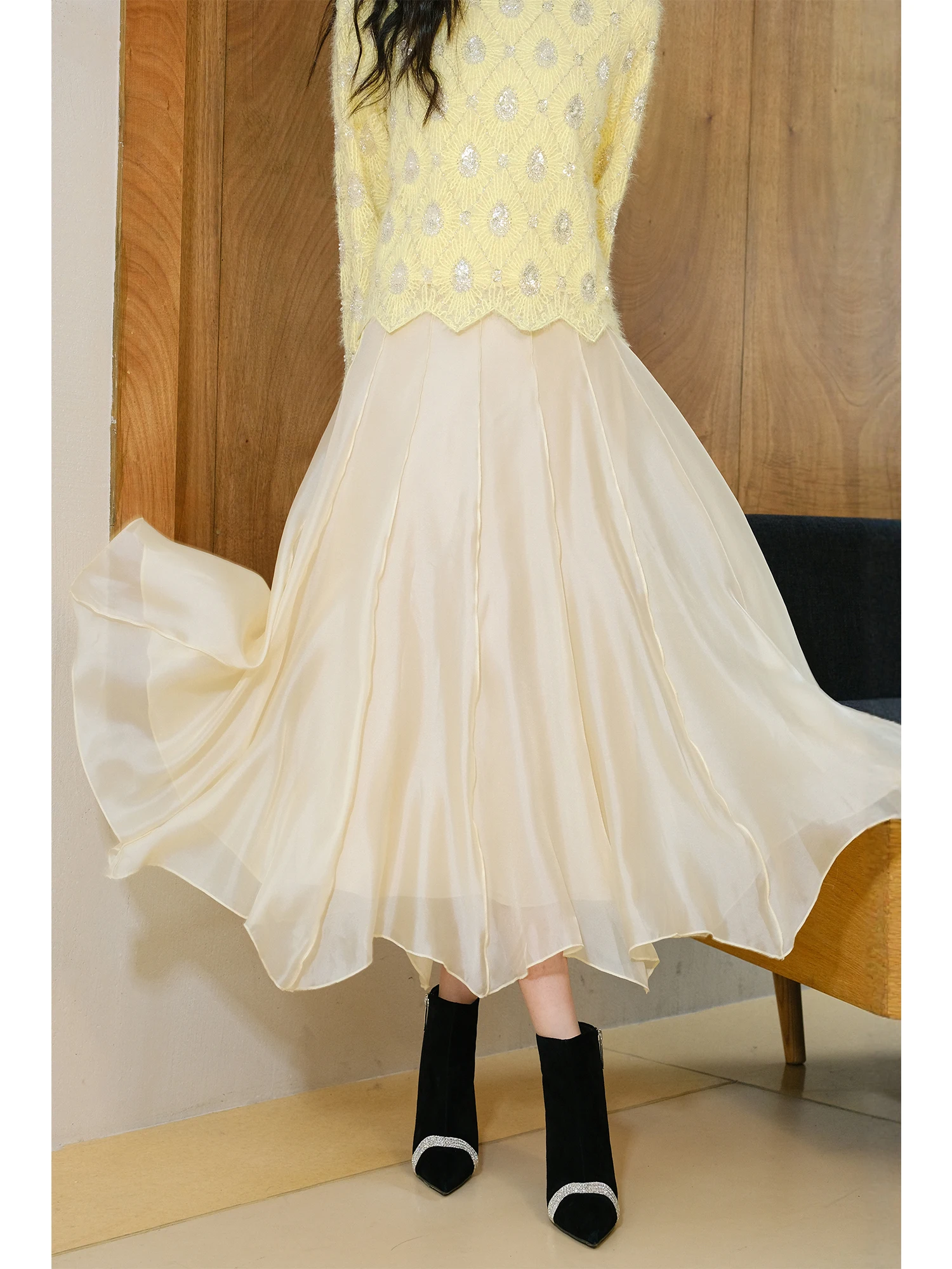 MIUCO Design: Нежная асимметричная юбка-трапеция, плиссированная, полупрозрачная, из тюля, с эффектом стройности, длинная, в стиле «рыбий хвост»
MIUCO Design: Нежная асимметричная юбка-трапеция, плиссированная, полупрозрачная, из тюля, с эффектом стройности, длинная, в стиле «рыбий хвост»