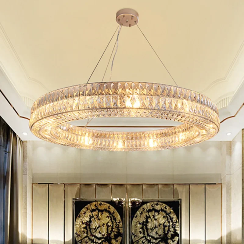 Modern Luxury K9 Crystal Pendant Light Led Ring Gold Chandelier Home Decor Living Room Bedroom Hanging Lamp
Modern Luxury K9 Crystal Pendant Light Led Ring Gold Chandelier Home Decor Living Room Bedroom Hanging Lamp