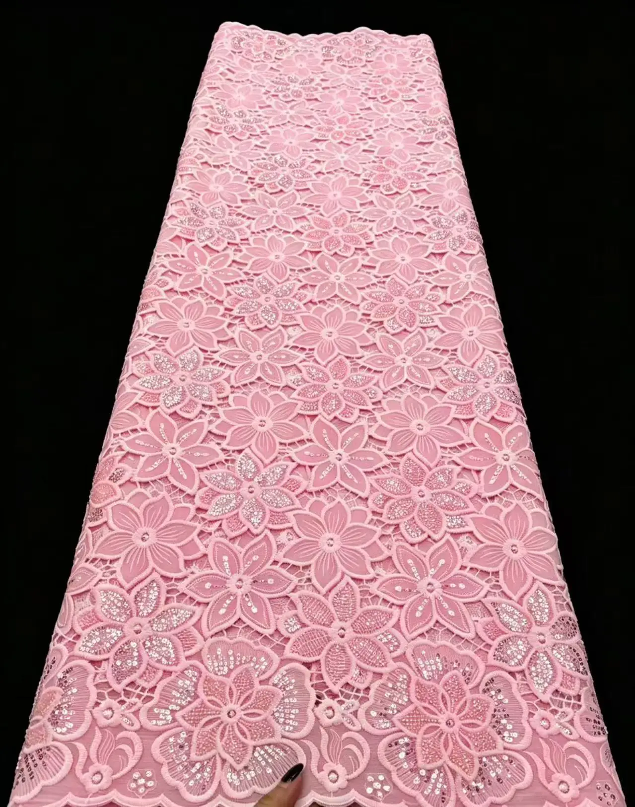 Luxury High-Quality Nigerian for Wedding Dress Embroidery Tulle Lace Fabric Sequins Party Guipure Chiffon Dress Sewing 5Yard
Luxury High-Quality Nigerian for Wedding Dress Embroidery Tulle Lace Fabric Sequins Party Guipure Chiffon Dress Sewing 5Yard
