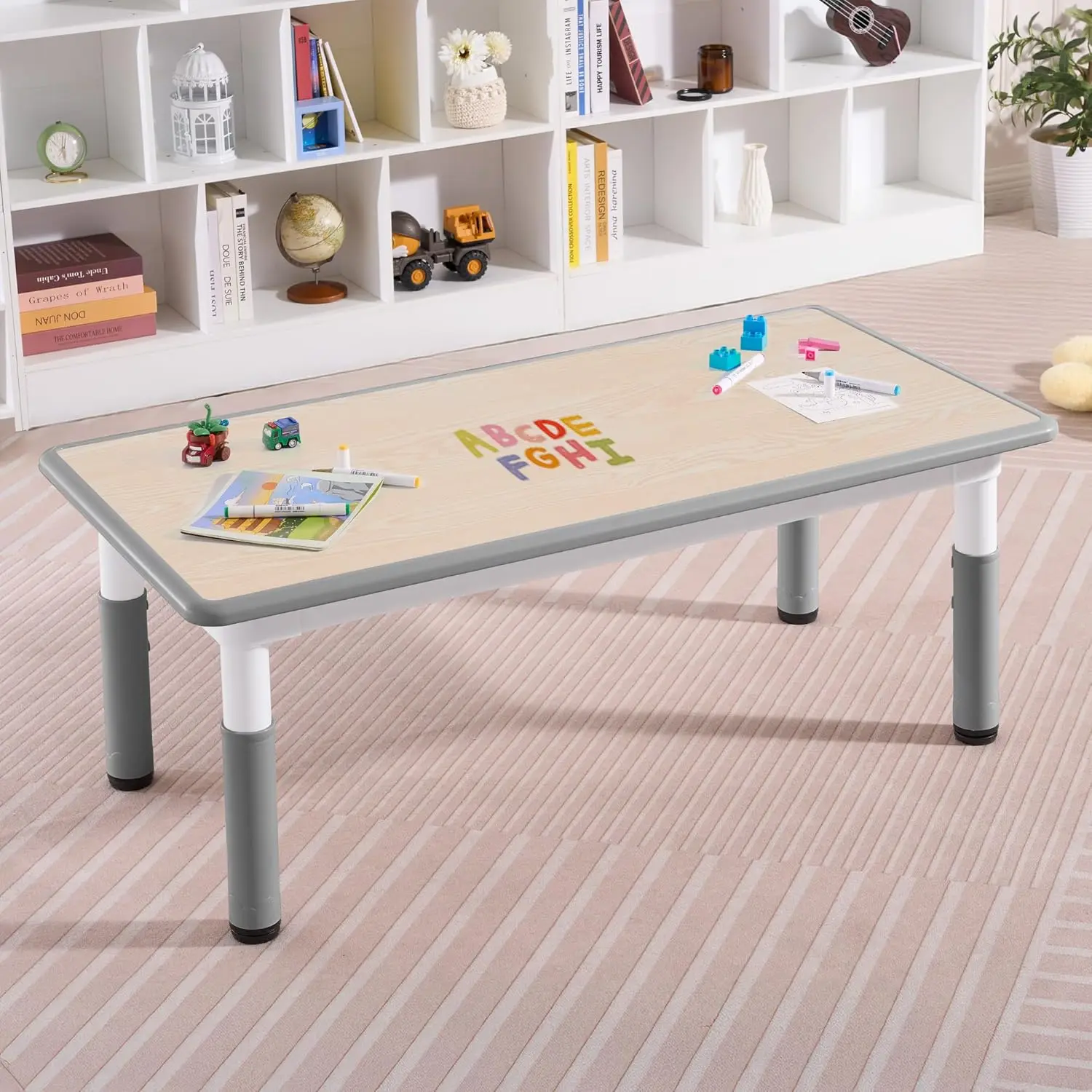 Adjustable Kids Table Arts and Crafts Child Table with Graffiti Desktop 7 Level Height Adjustable Children Table for Ages 3 8
Adjustable Kids Table Arts and Crafts Child Table with Graffiti Desktop 7 Level Height Adjustable Children Table for Ages 3 8