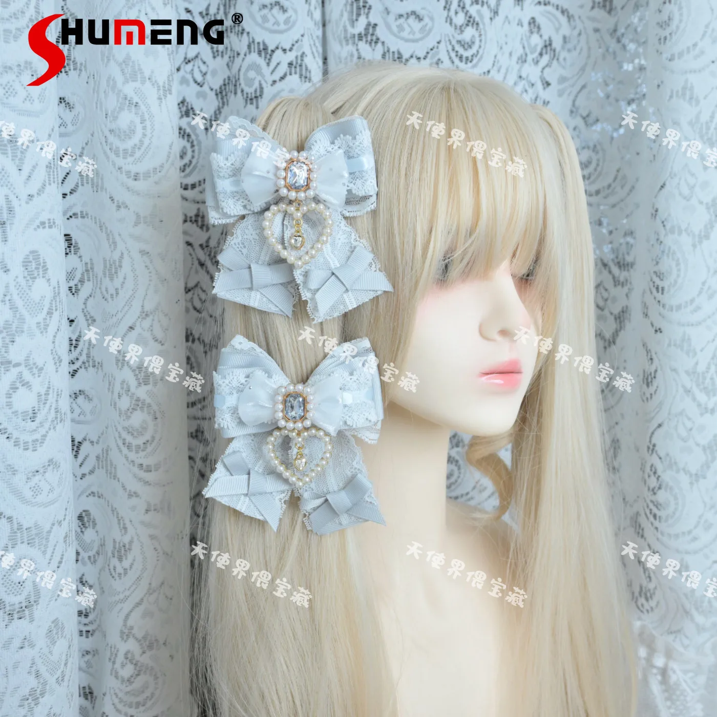 Japanese Mass-produced Style Subculture Handmade Sweet Lolita Hair Accessories Heart Pearl Beaded Bow Hair Clip Women Headwear
Japanese Mass-produced Style Subculture Handmade Sweet Lolita Hair Accessories Heart Pearl Beaded Bow Hair Clip Women Headwear
