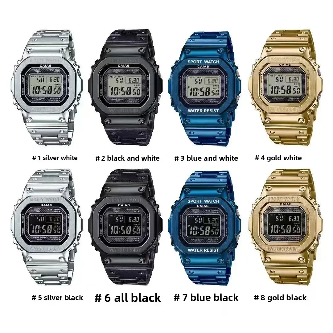 Digital Sports Electronic Unisex Watch Full Function World Time Steel Strap Folding Buckle Square LED 5000 Oak Series
Digital Sports Electronic Unisex Watch Full Function World Time Steel Strap Folding Buckle Square LED 5000 Oak Series