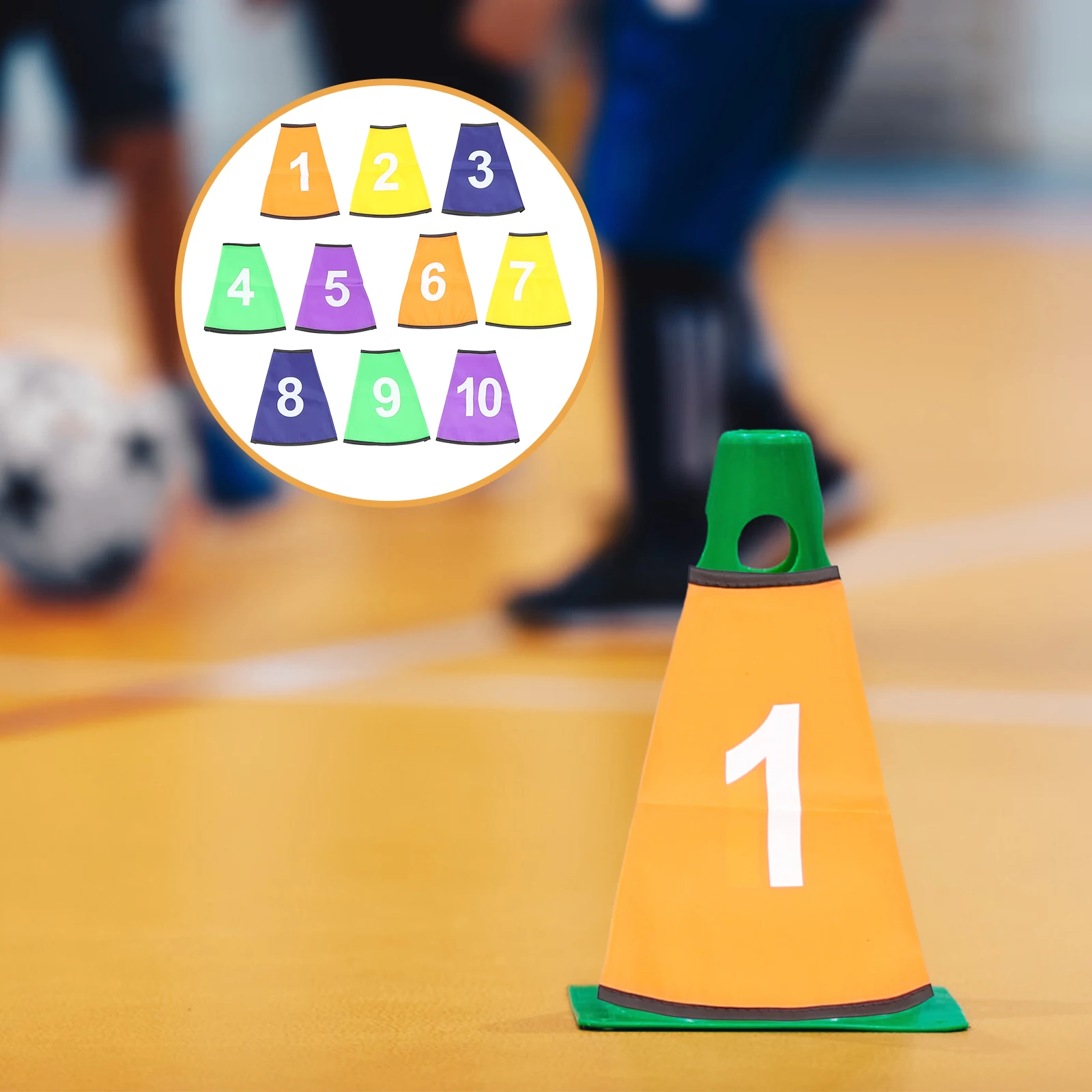 10 Pcs Digital Logo Bucket Cover Numbered Cone Sleeve Polyester Protector Sports Training Equipment Use
10 Pcs Digital Logo Bucket Cover Numbered Cone Sleeve Polyester Protector Sports Training Equipment Use