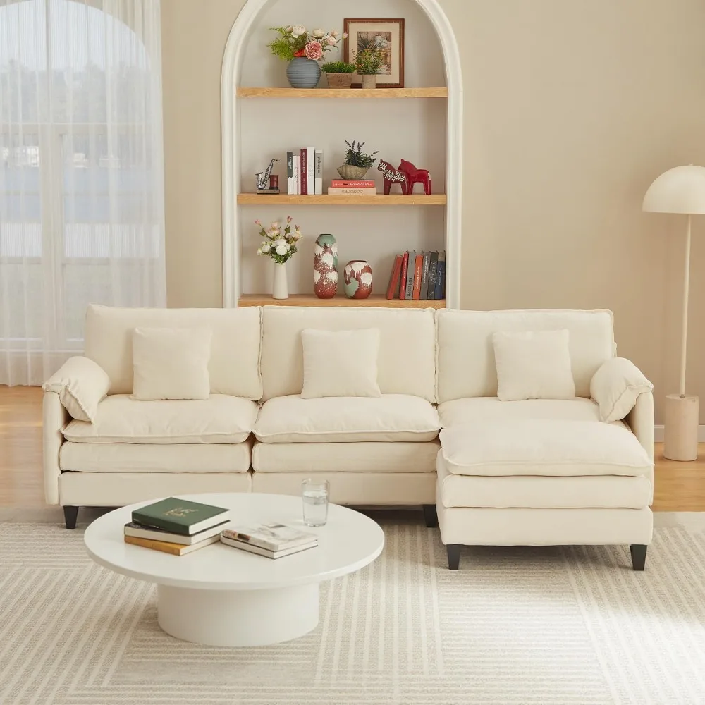 Luxury-Style 108” Modular Sectional Sofa – Comfy Cloud Couch with Movable Ottoman, Charging Station,Side Pockets & Throw Pillows
Luxury-Style 108” Modular Sectional Sofa – Comfy Cloud Couch with Movable Ottoman, Charging Station,Side Pockets & Throw Pillows