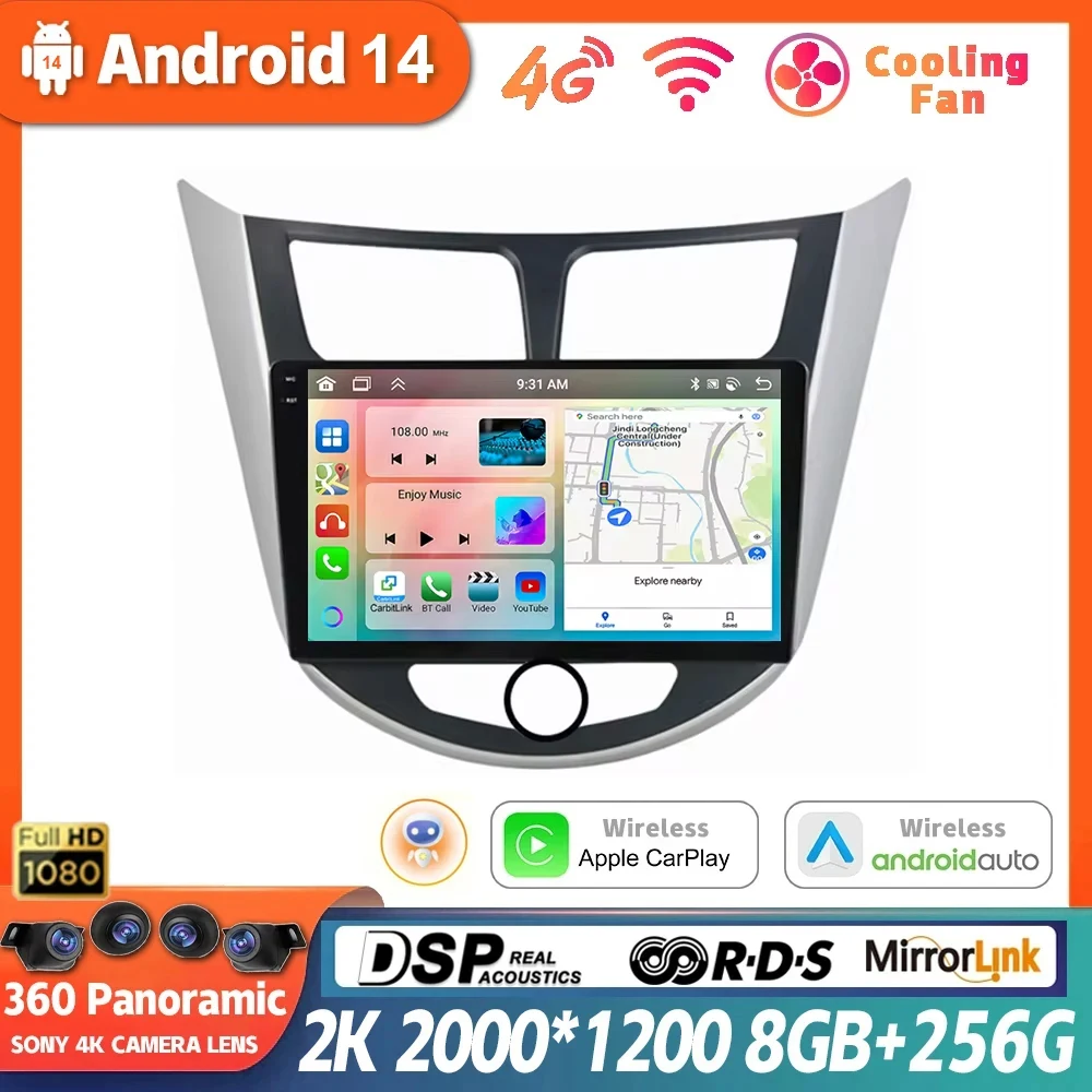 Android 14 Car Radio for Hyundai Solaris Verna Accent 1 Original car styl 2010-2016 Multimedia Video Player Navigaion Carplay
Android 14 Car Radio for Hyundai Solaris Verna Accent 1 Original car styl 2010-2016 Multimedia Video Player Navigaion Carplay