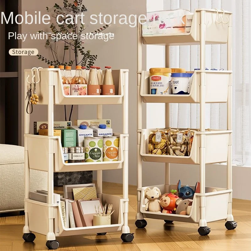 Small trolley shelves, mobile bookshelves, household living room kitchen storage shelves
Small trolley shelves, mobile bookshelves, household living room kitchen storage shelves