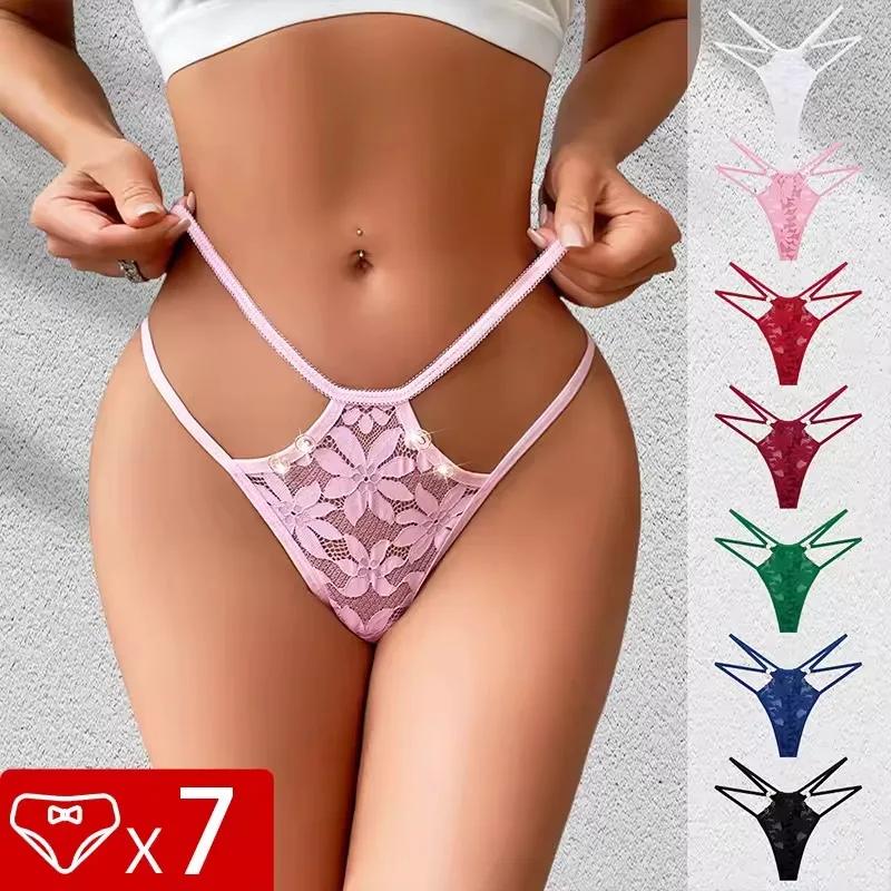 7 шт./упак. сексуальные кружевные женские стринги с низкой посадкой и цветочным принтом, элегантное сексуальное женское белье, модные новые стильные дышащие женские стринги, нижнее белье
7 шт./упак. сексуальные кружевные женские стринги с низкой посадкой и цветочным принтом, элегантное сексуальное женское белье, модные новые стильные дышащие женские стринги, нижнее белье