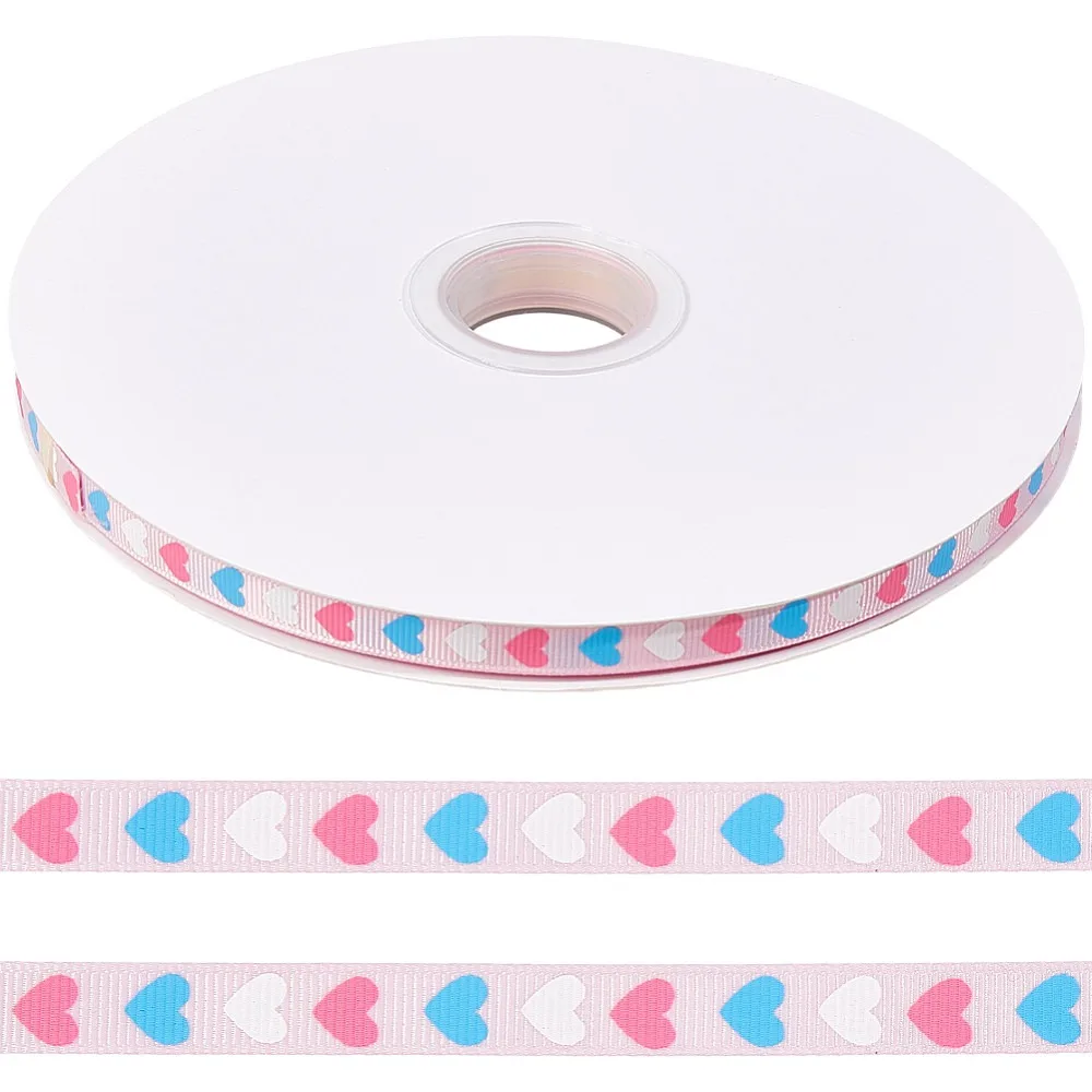 1 Roll Polyester Grosgrain Ribbon with Heart Printed Pink 3/8 inch(9mm) 100yards/roll(91.44m/roll)
1 Roll Polyester Grosgrain Ribbon with Heart Printed Pink 3/8 inch(9mm) 100yards/roll(91.44m/roll)