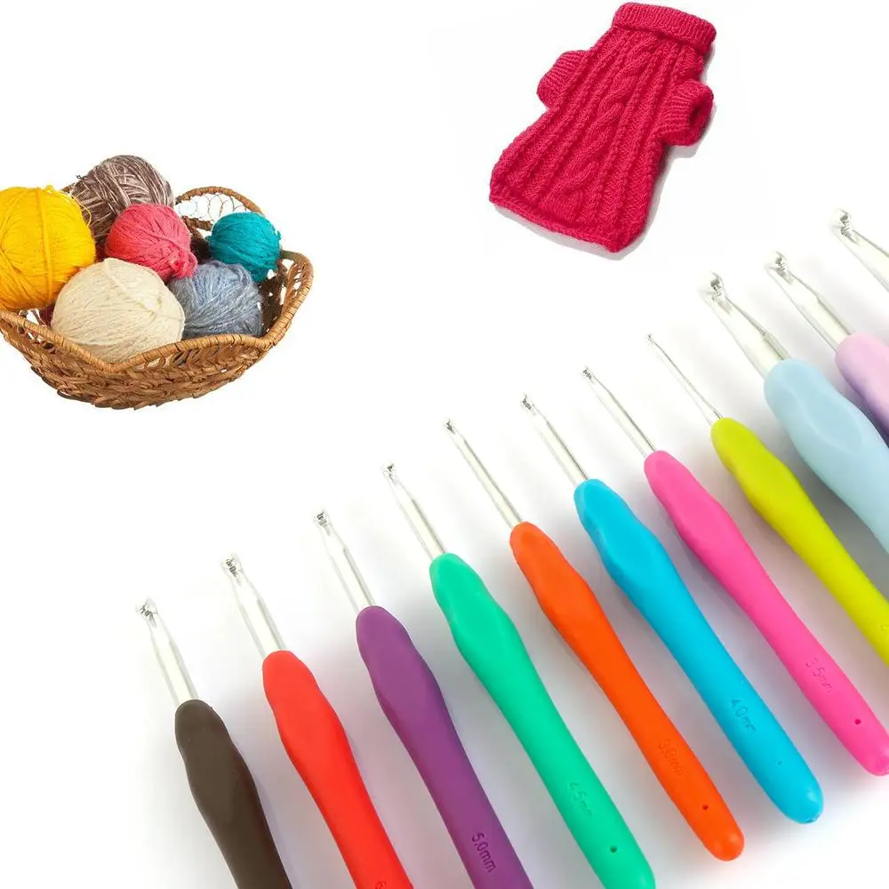 2.0-10mm Multicolor Craft Tools Ergonomic Handle Weave Yarn Crochet Hook Aluminum Knitting Needles Craft Tools
2.0-10mm Multicolor Craft Tools Ergonomic Handle Weave Yarn Crochet Hook Aluminum Knitting Needles Craft Tools