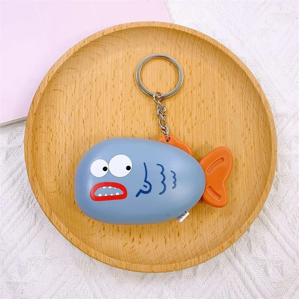 2M Length 2M Tape Measure Soft Leather One Click Rebound Clothing Tailor Ruler Fish Shape Body Measurements Home Use
