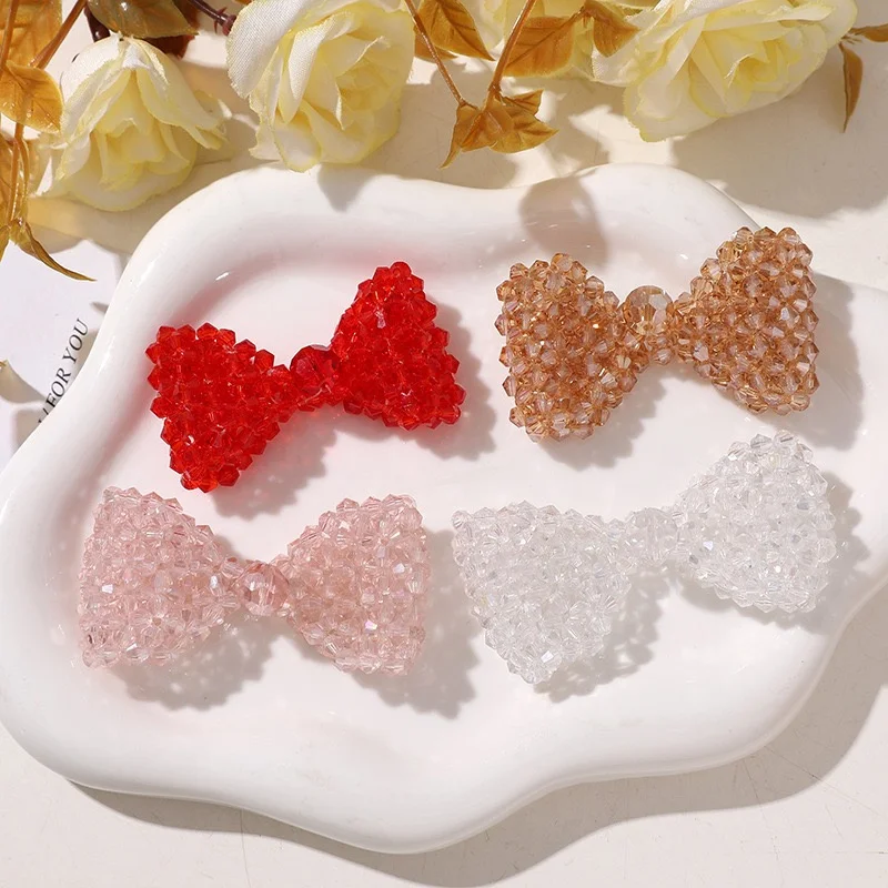 Min order 10pcs/lot color glass beads handmade weave bow shape bowknot diy jewelry garment hair accessory
Min order 10pcs/lot color glass beads handmade weave bow shape bowknot diy jewelry garment hair accessory