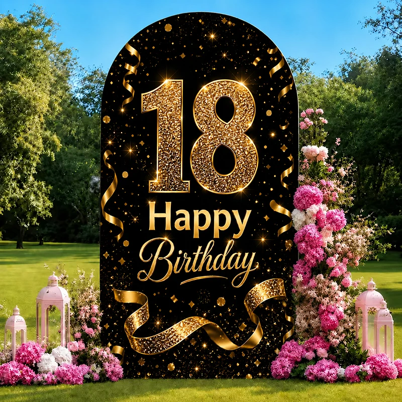 Custom Birthday Arch Backdrop Cover Black Gold Fabric for Girls Boys 18th Party Milestone Photoshoot & Celebration Decorations
Custom Birthday Arch Backdrop Cover Black Gold Fabric for Girls Boys 18th Party Milestone Photoshoot & Celebration Decorations