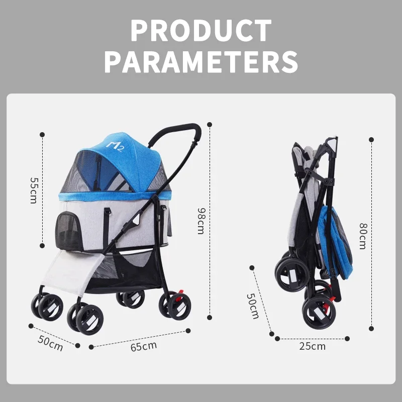 Factory Designer 2 In 1 Travel Pet Trolley Stroller Pets Small Dogs With Detachable Carrier
Factory Designer 2 In 1 Travel Pet Trolley Stroller Pets Small Dogs With Detachable Carrier