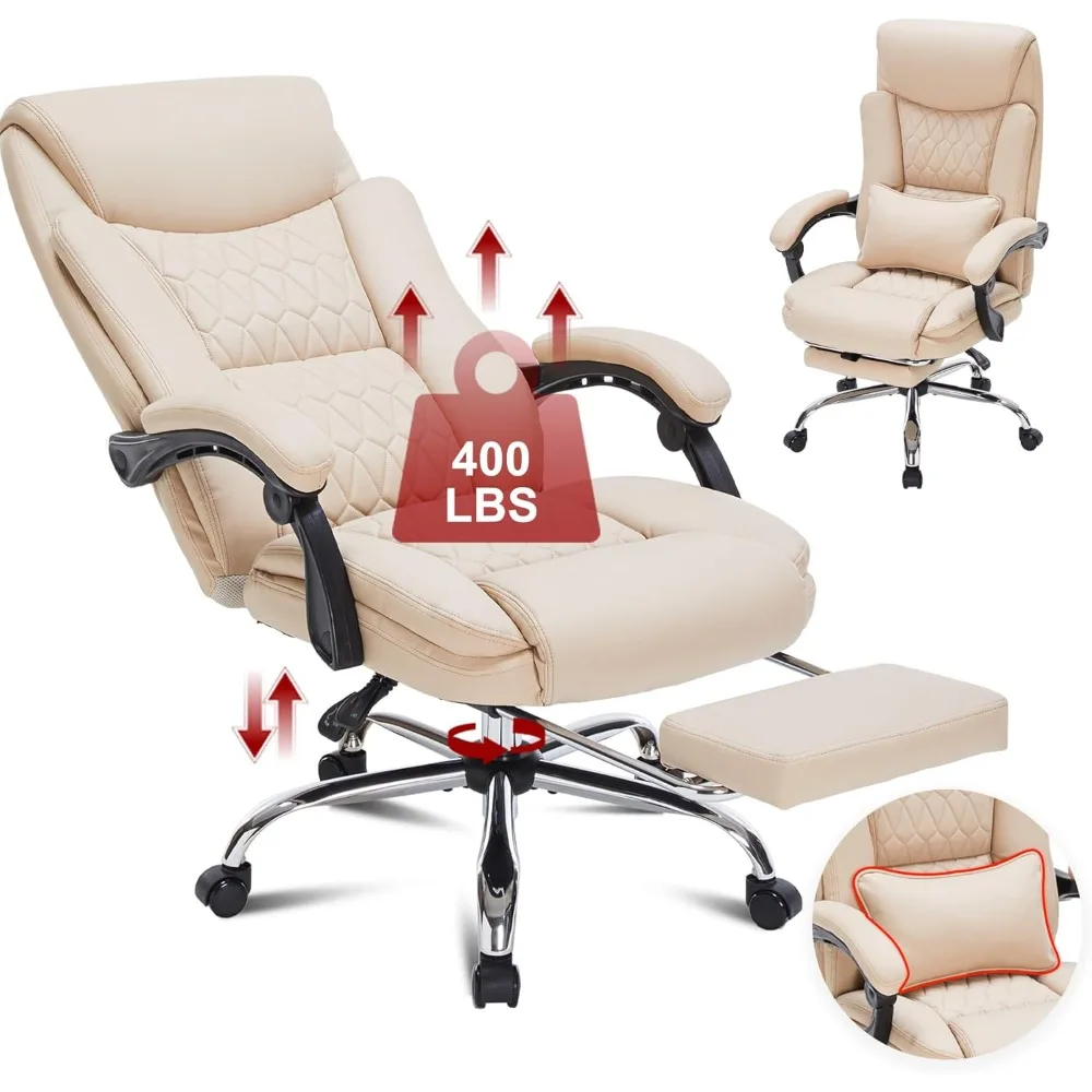 400lbs Reclining Executive Office Chair with Foot Rest,Big and Tall Ergonomic Office Chair with,Home Office Desk Chairs for Heav
400lbs Reclining Executive Office Chair with Foot Rest,Big and Tall Ergonomic Office Chair with,Home Office Desk Chairs for Heav