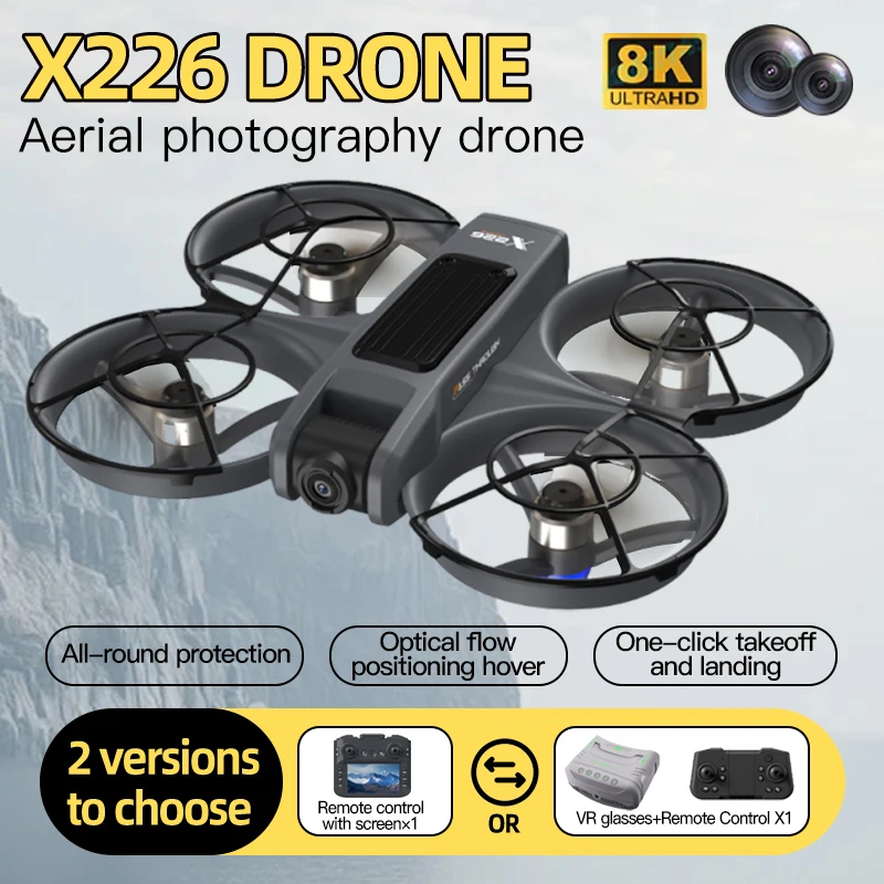 For Xiaomi X226/X226VR FPV Drone 8K Professional HD Dual Camera 5G WIFI Optical flow positioning Remote Control Quadcopter Gifts
For Xiaomi X226/X226VR FPV Drone 8K Professional HD Dual Camera 5G WIFI Optical flow positioning Remote Control Quadcopter Gifts