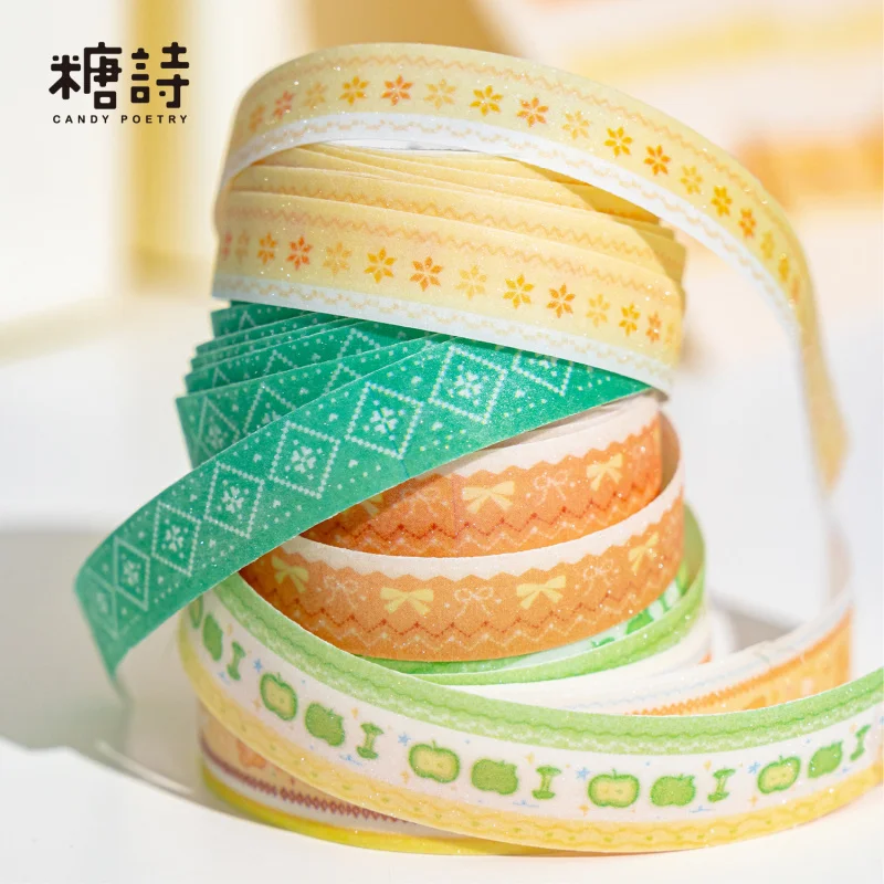 Custom.Sugar Poetry Shimmer Sand Washi Tape Set Roaming Fair Isle Salt Sweet Series Journal Material Border Decoration Basic St
Custom.Sugar Poetry Shimmer Sand Washi Tape Set Roaming Fair Isle Salt Sweet Series Journal Material Border Decoration Basic St