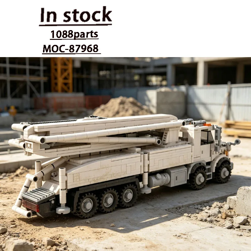 MOC-87968 City Construction Concrete Pump Truck Building Block Model 1088 Parts • Boy Kids Birthday Building Block Toy Gift
MOC-87968 City Construction Concrete Pump Truck Building Block Model 1088 Parts • Boy Kids Birthday Building Block Toy Gift