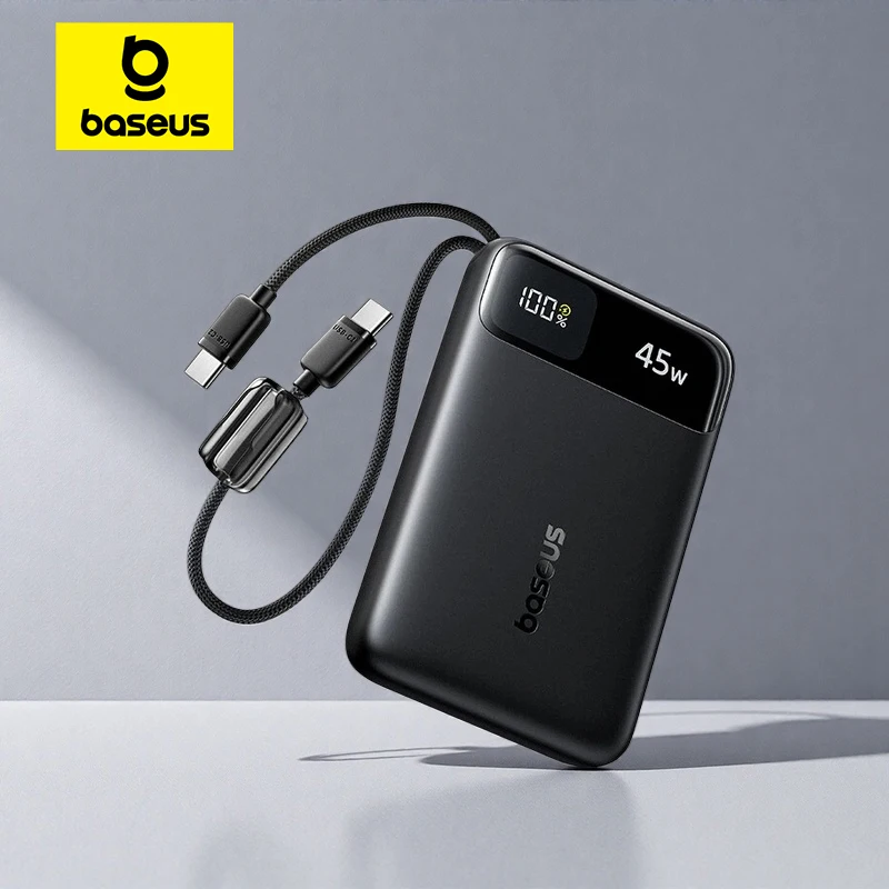 Baseus 45W Power Bank 10000mAh 20000mAh Built-In Dual USB-C Cable Fast Charging for iPhone 17 16 Pro Max Samsung S25 Xiaomi Poco
Baseus 45W Power Bank 10000mAh 20000mAh Built-In Dual USB-C Cable Fast Charging for iPhone 17 16 Pro Max Samsung S25 Xiaomi Poco