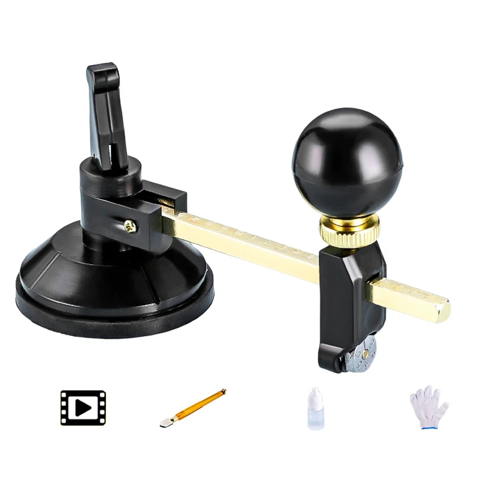 1set Glass Circle Cutter Round Cutting Tool With Round Handle And Suction Cup Adjustment Glass-Compass Cutter Construction Tools
1set Glass Circle Cutter Round Cutting Tool With Round Handle And Suction Cup Adjustment Glass-Compass Cutter Construction Tools
