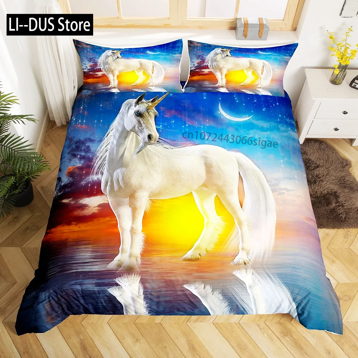 White Horse Duvet Cover Set Queen Size Microfiber 3D Steed Print Bedding Set Wildlife Comforter Cover Animal 2/3pcs Quilt Cover
White Horse Duvet Cover Set Queen Size Microfiber 3D Steed Print Bedding Set Wildlife Comforter Cover Animal 2/3pcs Quilt Cover