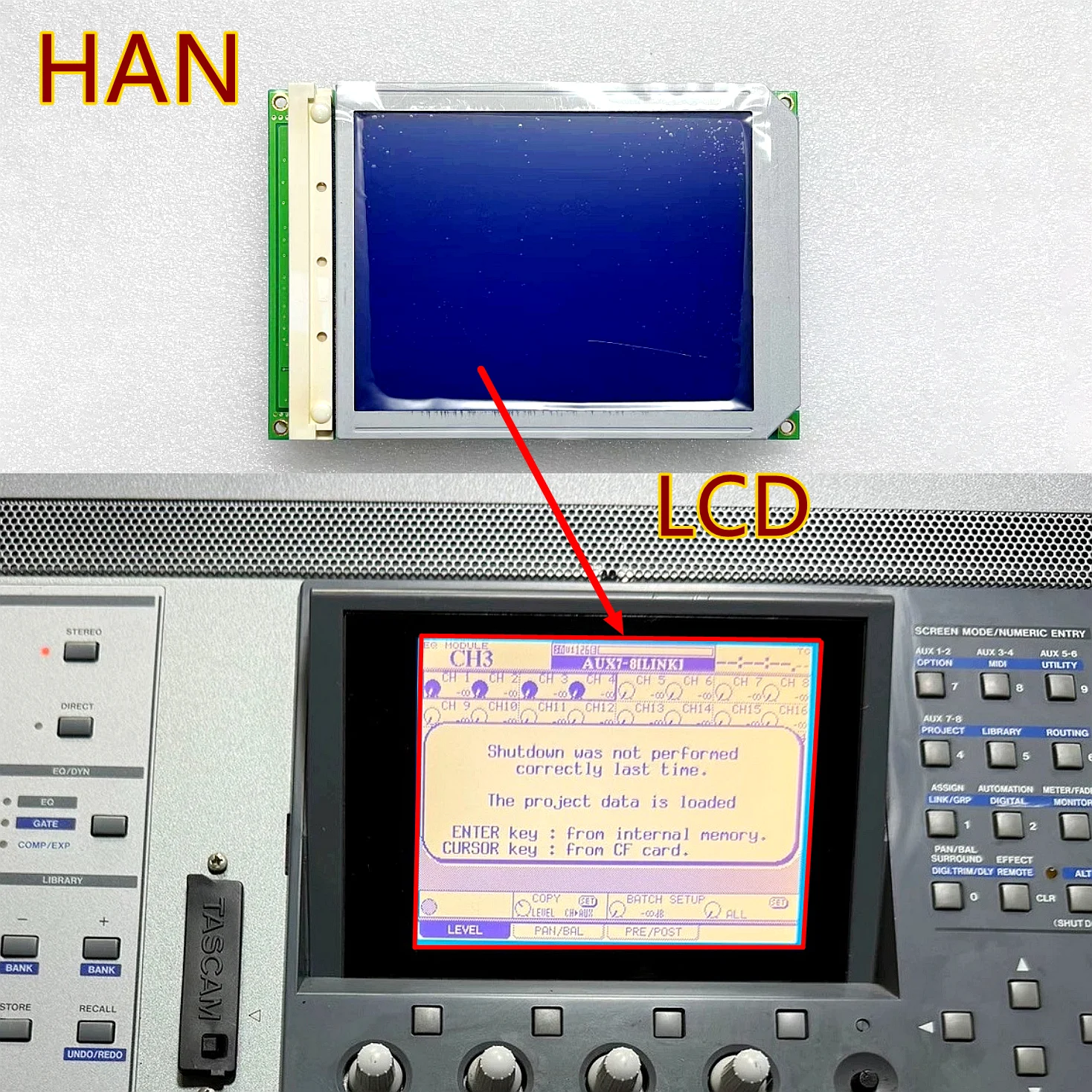 For Tascam DM 4800 DM4800 Compatible LCD Display Panel ( Test before shipment)
For Tascam DM 4800 DM4800 Compatible LCD Display Panel ( Test before shipment)