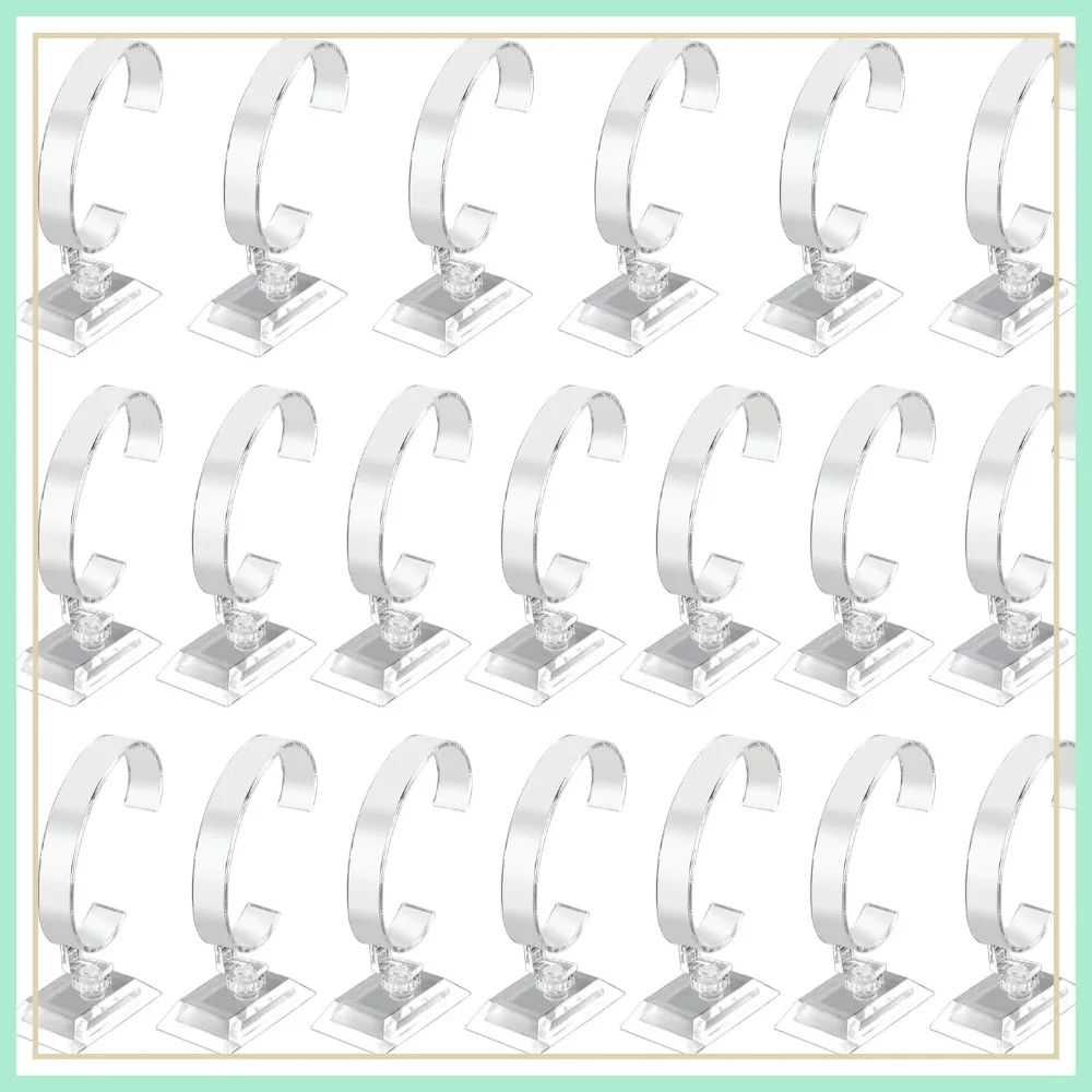 20 Pcs Clear Watch Display Stand Holder - Round Rack for Wrist Watches & Bracelets, Home Store Organizer
20 Pcs Clear Watch Display Stand Holder - Round Rack for Wrist Watches & Bracelets, Home Store Organizer