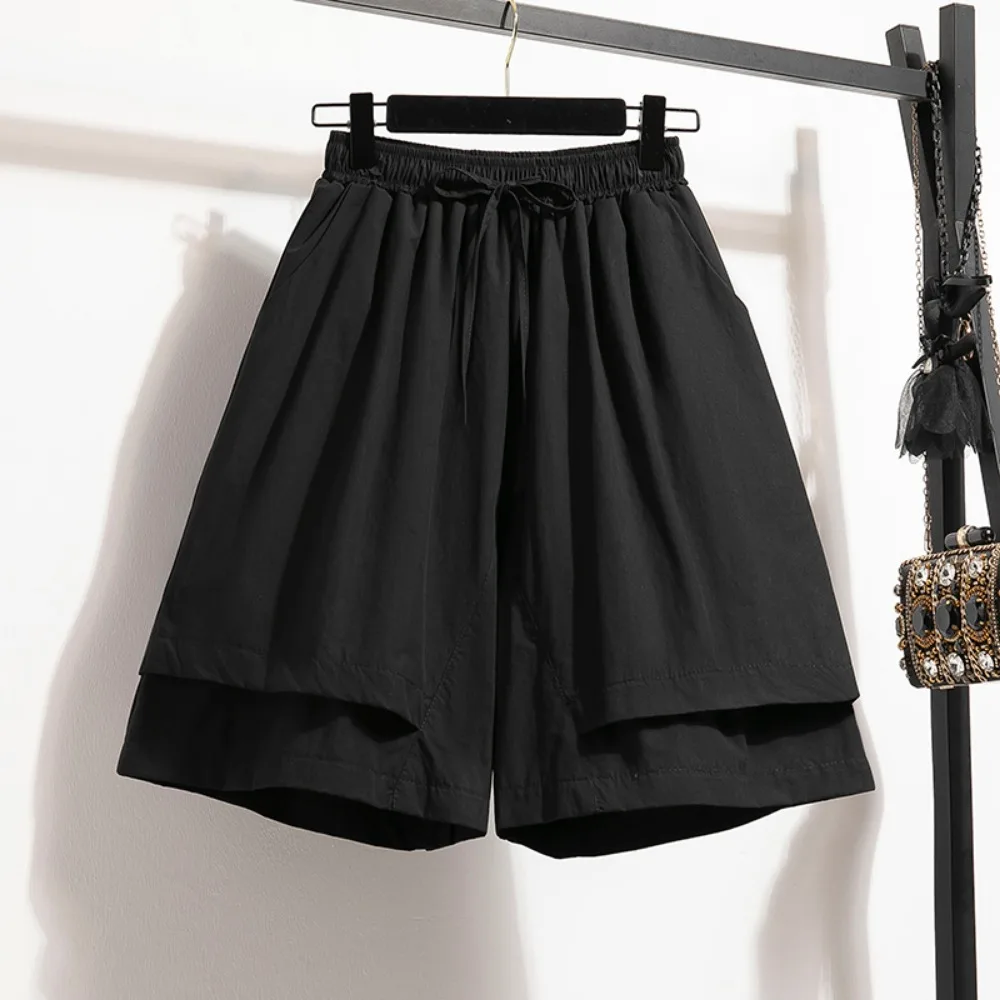 Summer Popular Simple Fashion Large Size Retro Casual Shorts Women Elastic High Waist Drawstring Lace Thin Wide Leg Short Pants
Summer Popular Simple Fashion Large Size Retro Casual Shorts Women Elastic High Waist Drawstring Lace Thin Wide Leg Short Pants