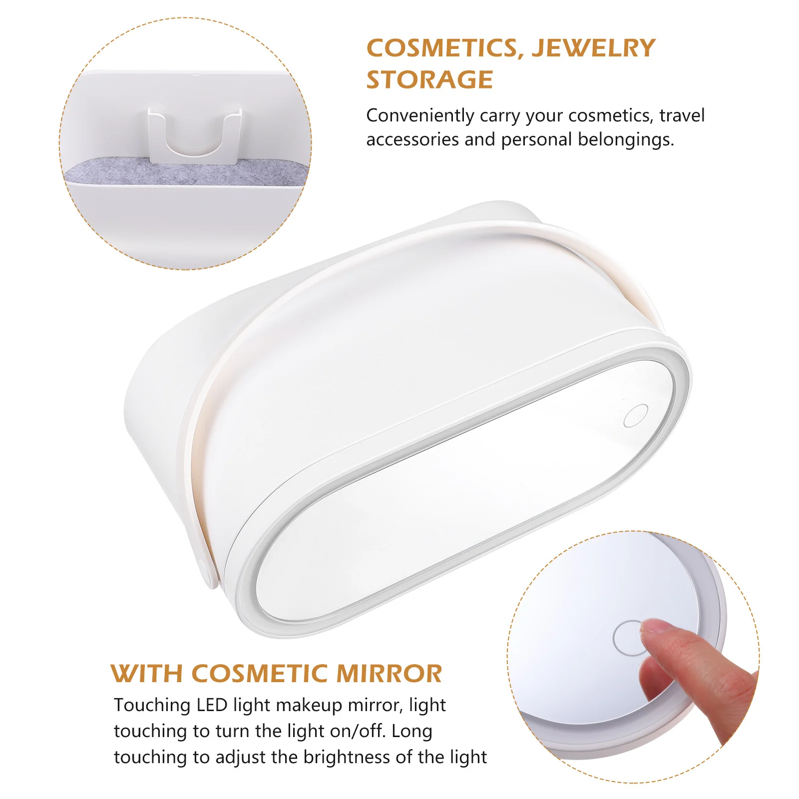 Travel Makeup Mirror Portable Plastic Glass Case LED Lighted Mirror Comfortable Handle Organizer Travel
Travel Makeup Mirror Portable Plastic Glass Case LED Lighted Mirror Comfortable Handle Organizer Travel