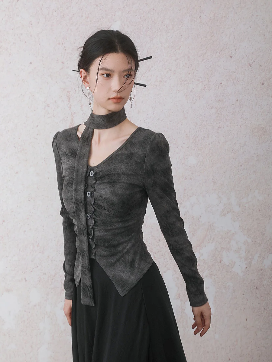 Женская трикотажная футболка INGKO Autumn Meteorite с принтом, V-образным вырезом, художественным дизайном, длинными рукавами, стандартной длины
Женская трикотажная футболка INGKO Autumn Meteorite с принтом, V-образным вырезом, художественным дизайном, длинными рукавами, стандартной длины