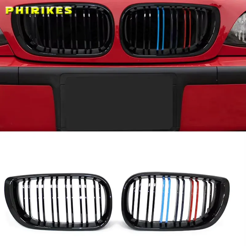 Pair Car Front Kidney Grills Gloss Black 2 Slat Hood Grill For BMW 3 Series E46 4 Door 2002-2005 Racing Grille
Pair Car Front Kidney Grills Gloss Black 2 Slat Hood Grill For BMW 3 Series E46 4 Door 2002-2005 Racing Grille