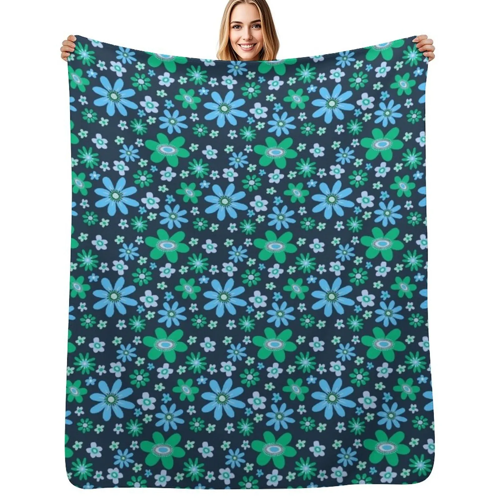 Blue and green flowers Throw Blanket Warm Throw Blanket Gift for Anniversary
Blue and green flowers Throw Blanket Warm Throw Blanket Gift for Anniversary