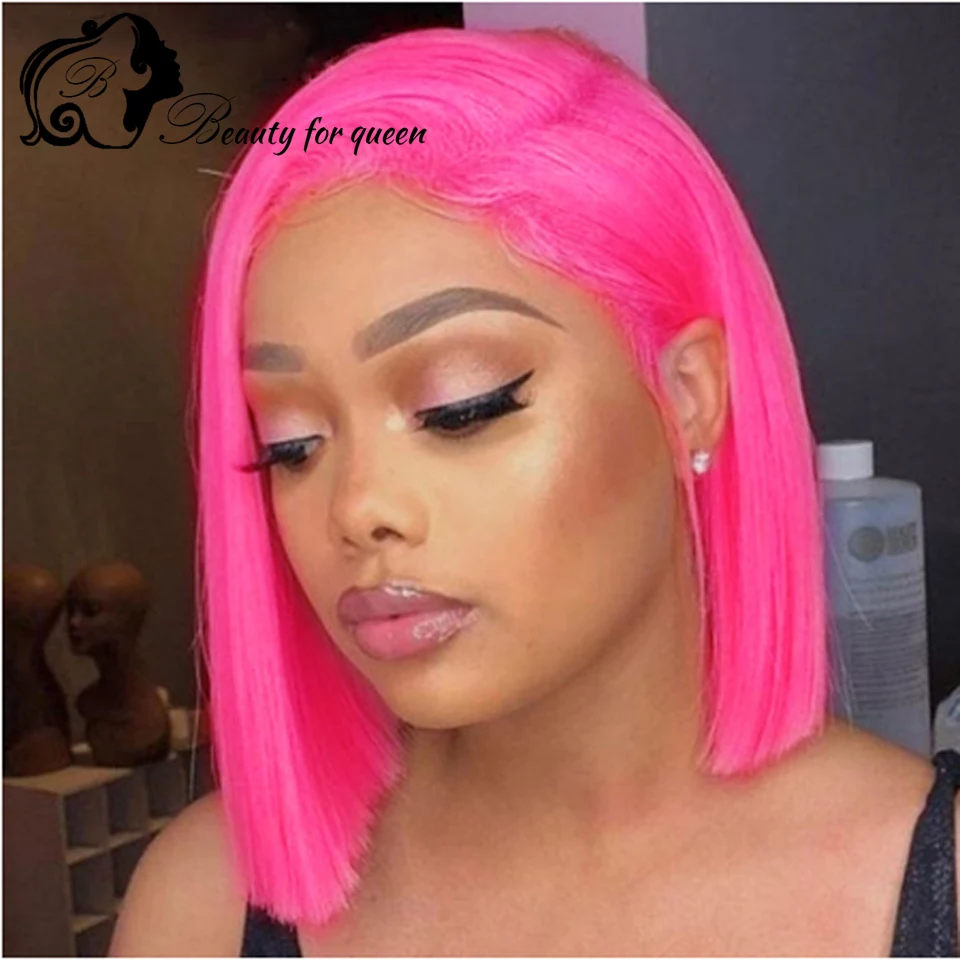 180% Density 100% Human Hair Hot Pink Short Bob Hair Wig 13x4 Lace Front Wigs Cospaly For Women Glueless Human Hair Wig HD Wigs
180% Density 100% Human Hair Hot Pink Short Bob Hair Wig 13x4 Lace Front Wigs Cospaly For Women Glueless Human Hair Wig HD Wigs