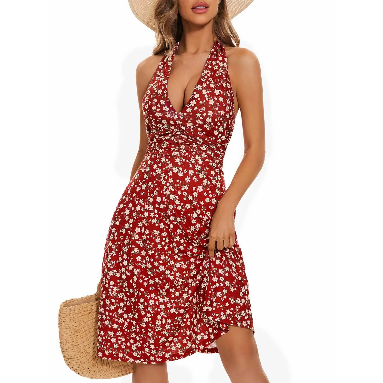 Ladies' Sexy Elegant Bohemian Floral Printed Summer Sleeveless Deep V-neck High Waist Beach Vacation A-line Daily Ruffle Dresses
Ladies' Sexy Elegant Bohemian Floral Printed Summer Sleeveless Deep V-neck High Waist Beach Vacation A-line Daily Ruffle Dresses