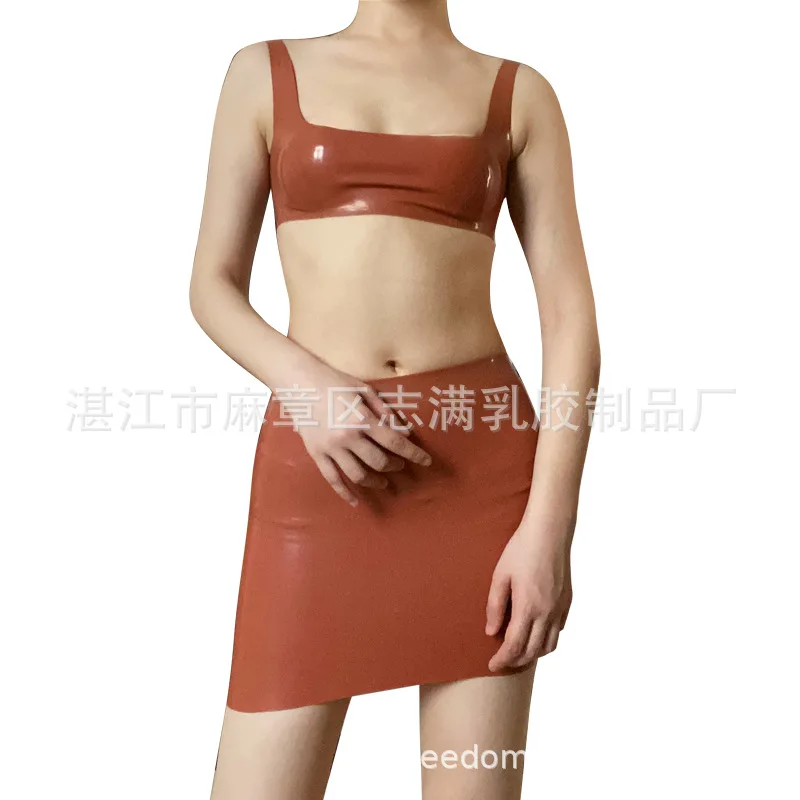 European and American Sexy Fashion Latex Clothing Latex Vest Bra Latex Tight Hip Skirt Latex Latex Skirt
European and American Sexy Fashion Latex Clothing Latex Vest Bra Latex Tight Hip Skirt Latex Latex Skirt