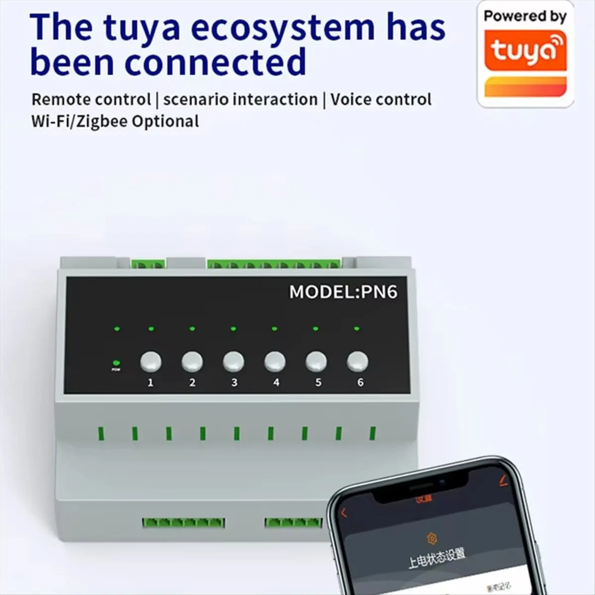 (BABQ) 6-канальный модуль реле Tuya Smart WIFI 16A для дистанционного управления устройствами, 110В-240В
(BABQ) 6-канальный модуль реле Tuya Smart WIFI 16A для дистанционного управления устройствами, 110В-240В